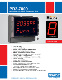 Thumbnail of document Data Sheet - PD2-7000 Helios Temperature Meter